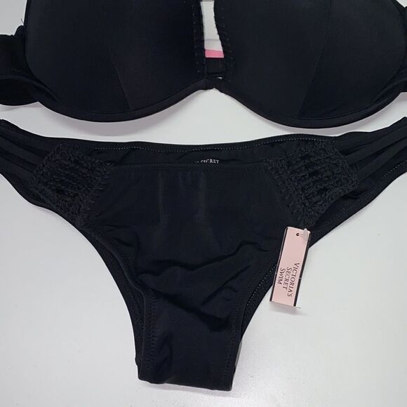 🔥🏖VICTORIA SECRET  swimsuit The Fabulous/push-up  cheeky  New - Picture 3 of 6